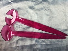 Tupperware C125 Eleganzia Salatbesteck Nudelzange Pastazange Servierbesteck rosa