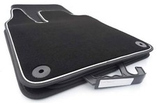 Fußmatten Renault Twingo 3 III + ZE Velours Matten Original Qualit Schwarz Weiß