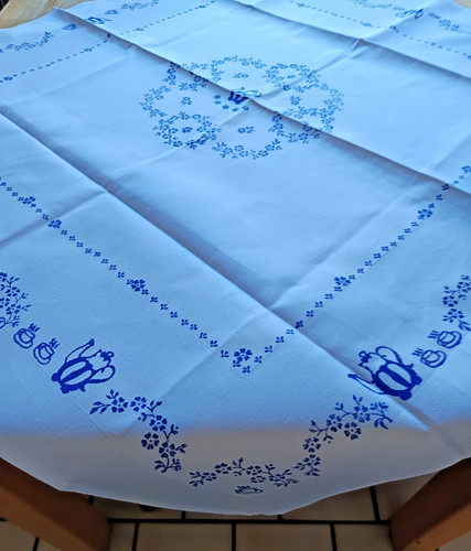 Blaudruck tischdecke - blaudruck,
