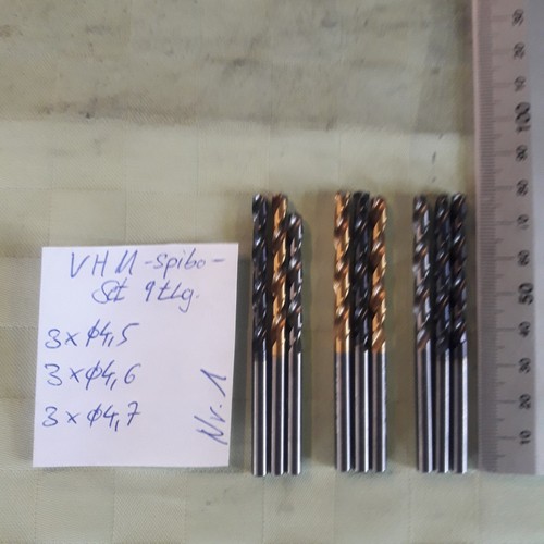 Vhm spiralbohrer set 9tlg - vhm-spiralbohrer-set,, 9tlg: