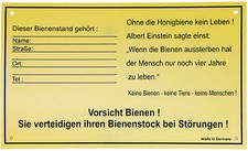 Schild für Bienenstand, Dr