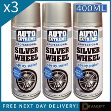 3 x SILVER WHEEL AEROSOL SPRAY