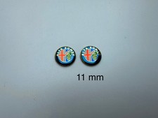 2x Alfa Romeo Schlüssel Sticker Aufkleber Emblem Logo - 11 mm - Neu - Aluminium