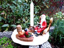 DEKORATIVE GROßE WEIHNACHTSFIGUR VILLEROY & BOCH WEIHNACHTSMANN LIEST KINDERN VO