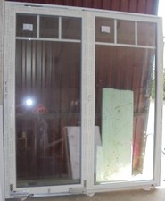 Parallel-Schiebetür,  weiß, 197cm x 221,5cm, 3fach-Glas, Sprosse,  (NP: 2490,-€)