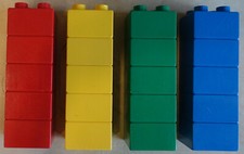 Lego Duplo | 20 Steine 2x2 | rot | gelb | grün | blau | gebraucht