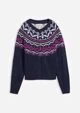 Oversize Norweger-Strickjacke