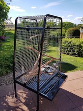 Vogelkäfig /-voliere groß chrom-schwarz