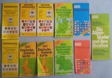 11 (+ 4) ADAC LANDKARTEN VINTAGE JAHRESGABEN F MITGLIEDER 70-iger JAHRE ZUST GUT