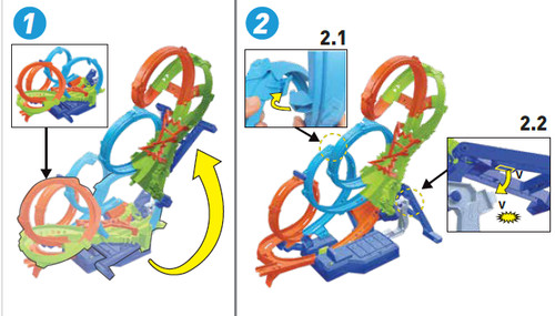 Hot wheels trackset loopings - wheels, 4
