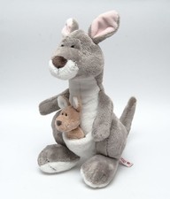 NICI Känguru Mutter mit Baby Stofftier Wild Friends grau 30 cm