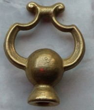 Zier-Ringnippel "Geweih", messingfarben, 70 mm, Innengewinde M 10 x 1