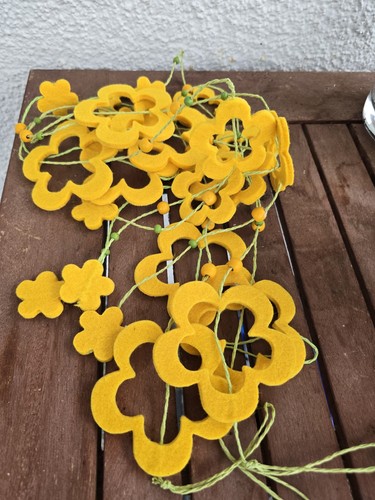 Hängende filz blumen girlande - hängende, filz-blumen-girlande