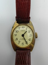 Alte OSCO Damen Armbanduhr 17 Jewels Shockproof Handaufzug Vintage läuft  #055