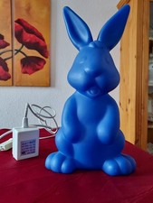 Dekorlampe HASE, Blau, Nachtischlampe Kinderleuchte, Tischlampe, Hasenleuchte
