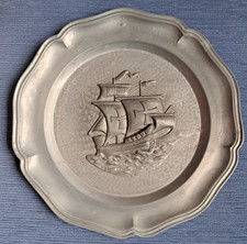 Zinkteller 22cm, Schiff Kogge