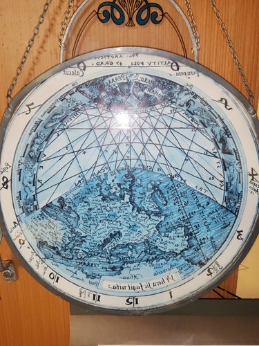Antik weltkarte glas bild - weltkarte, mit