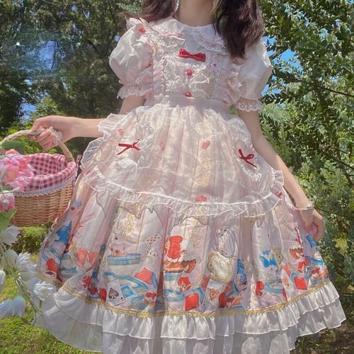 Rüschen damen lolita kleid - rüschen,