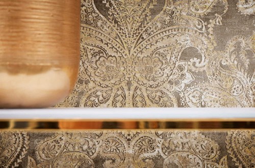 Vliestapete braun beige gold - braun,