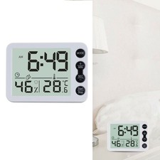 Kleine Mini-Digitaluhr Temperatur ℃ Alarm Reise LCD LED Batterie Schwarz/Weiß