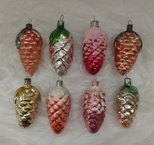 Weihnachtskugel aus Glas Sowjetunion, große bunte Zapfen