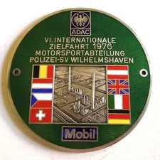 Plakette 6. Internationale Zielfahrt 1976 Polizei-SV Wilhelmshaven ADAC Sammler