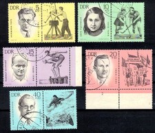 DDR 983-987 Zf , gestempelt /