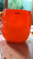 großes  Kaheku Windlicht -orange- Übertopf für Orchideen - Vase