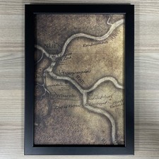 Die Alte Welt Karte Gerahmt