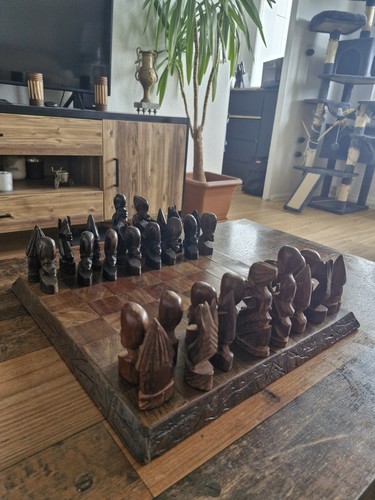 Afrikanisches schachspiel holz - schachspiel,