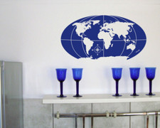 Weltkarte Wandtattoo Motiv 787