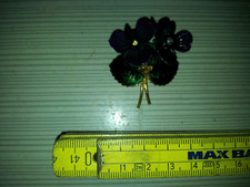 Grosse Brosche Veilchen lilane blumme