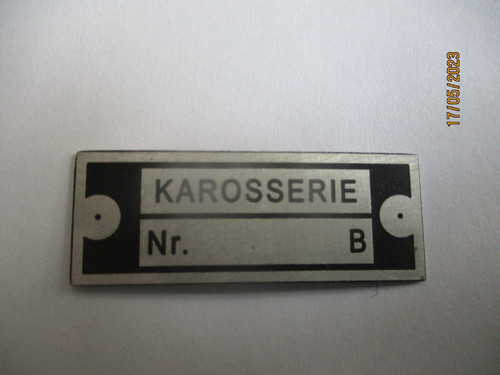 Typenschild bmw baur - typenschild,