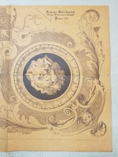 Deutsches Maler Journal Schablone für  Wand und Decke ca 1890