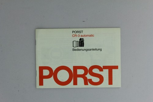 Porst automatic anleitung - porst, cr-3