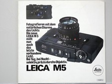 LEITZ LEICA Broschüre    LEICA M5  1971