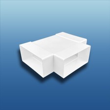 T-Stück flach T-Verteiler Abluftkanal Lüftungsrohr Flachkanal Kunststoff