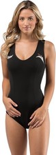 Damen DEA Swimming Wetsuit Neopren Badeanzug 1mm Neoprenanzug Schwarz L/4