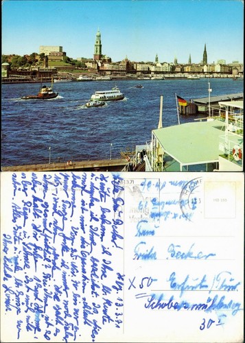 Ansichtskarte hamburg hafen - ansichtskarte,