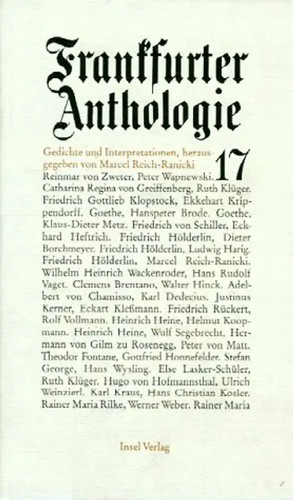 Frankfurter anthologie - frankfurter,