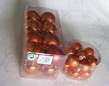 Christbaumkugeln Weihnachtskugeln 16 Stück + 12 Stück * Farbe orange kupfer