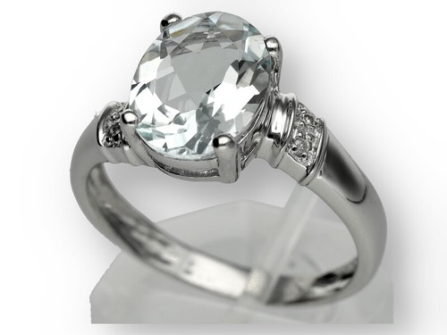 Aquamarin brillant ring damen - ring,