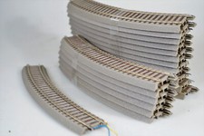 (6253) Roco 61123 H0 6 + 13 beschädigte Gleise GeoLine mit Bettung gebogen R3