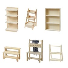 Miniatur Möbel Regal Board Marktstand Garderobe Holz 11-16 cm, für Wichtel ua