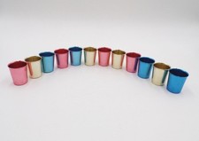 DDR Likörbecher bunt Metall