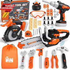 Werkzeugkoffer Werkzeug Motorsäge Bohrmaschine Kreissäge Kinderspielzeug Kinder