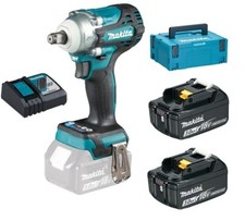 Makita DTW300Z Akku-Schlagschrauber 18V + 2x Akku 18V 3Ah + Ladegerät + Makpac 2