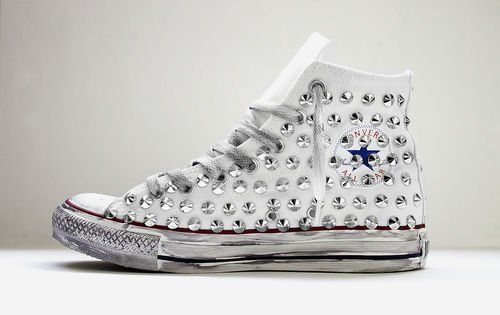Converse weiß high custom - converse,