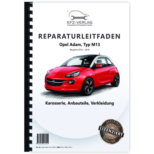 Opel adam typ m13 2012 - opel, 2012-2019