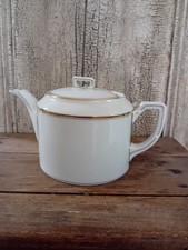 Alte Teekanne Jugendstil Art Deco Porzellan Golddekor